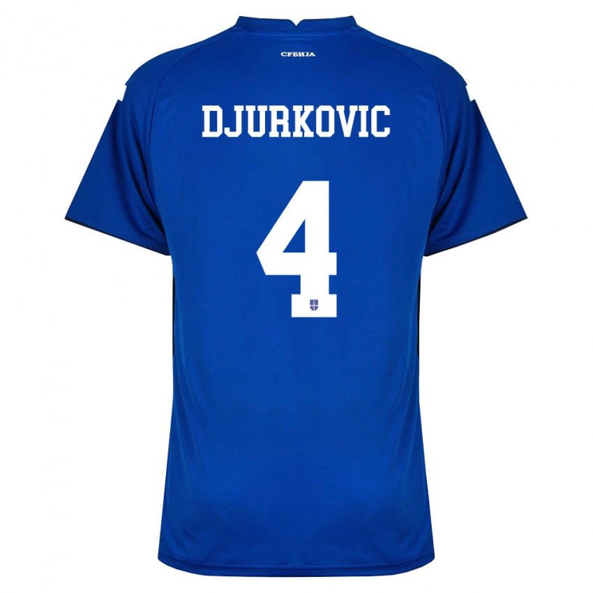 ילדים סרביה יאגוש ג׳ורקוביץ׳ #4 כהה אדום ג'רזי ביתית 26-28 חולצה קצרה