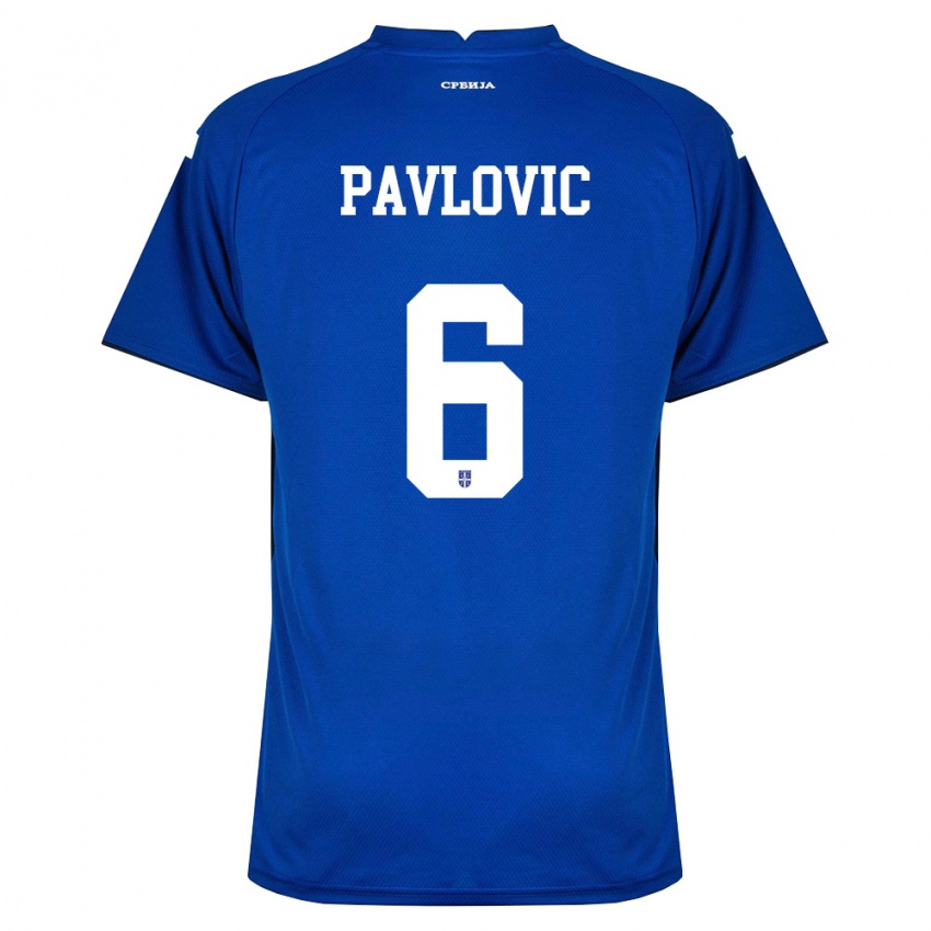 ילדים סרביה אנדריי פבלוביץ׳ #6 כהה אדום ג'רזי ביתית 26-28 חולצה קצרה