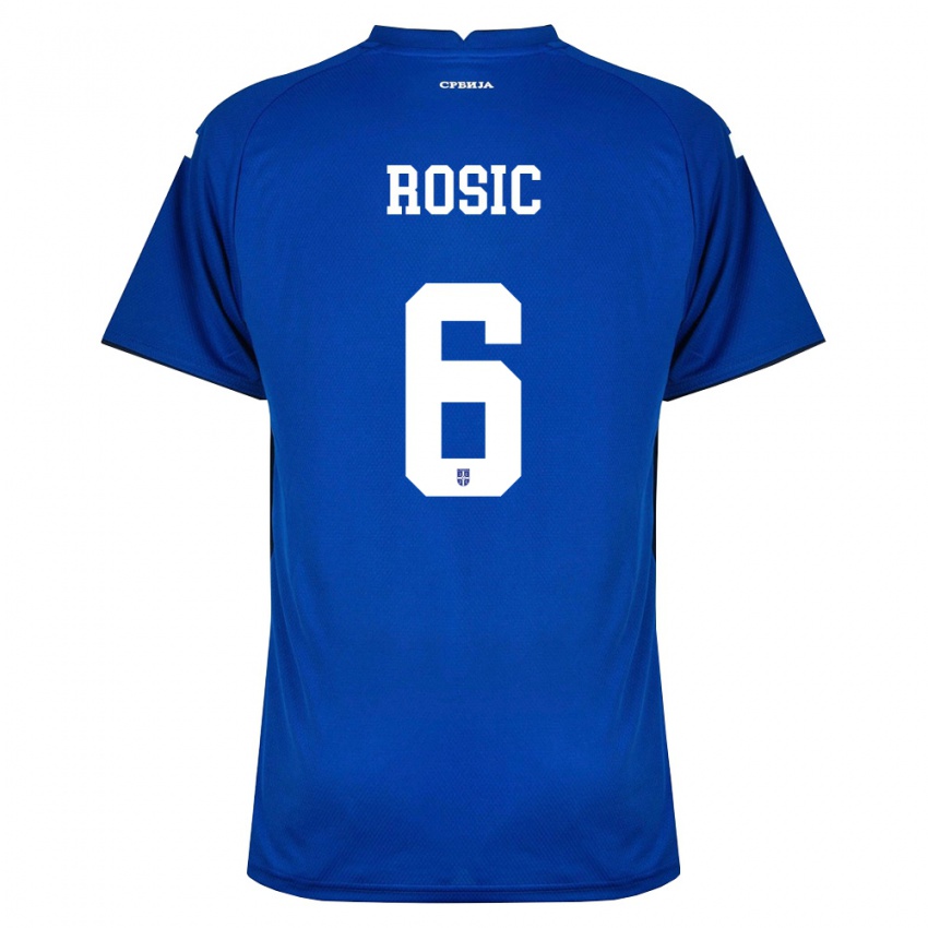 ילדים סרביה Luka Rosic #6 כהה אדום ג'רזי ביתית 26-28 חולצה קצרה