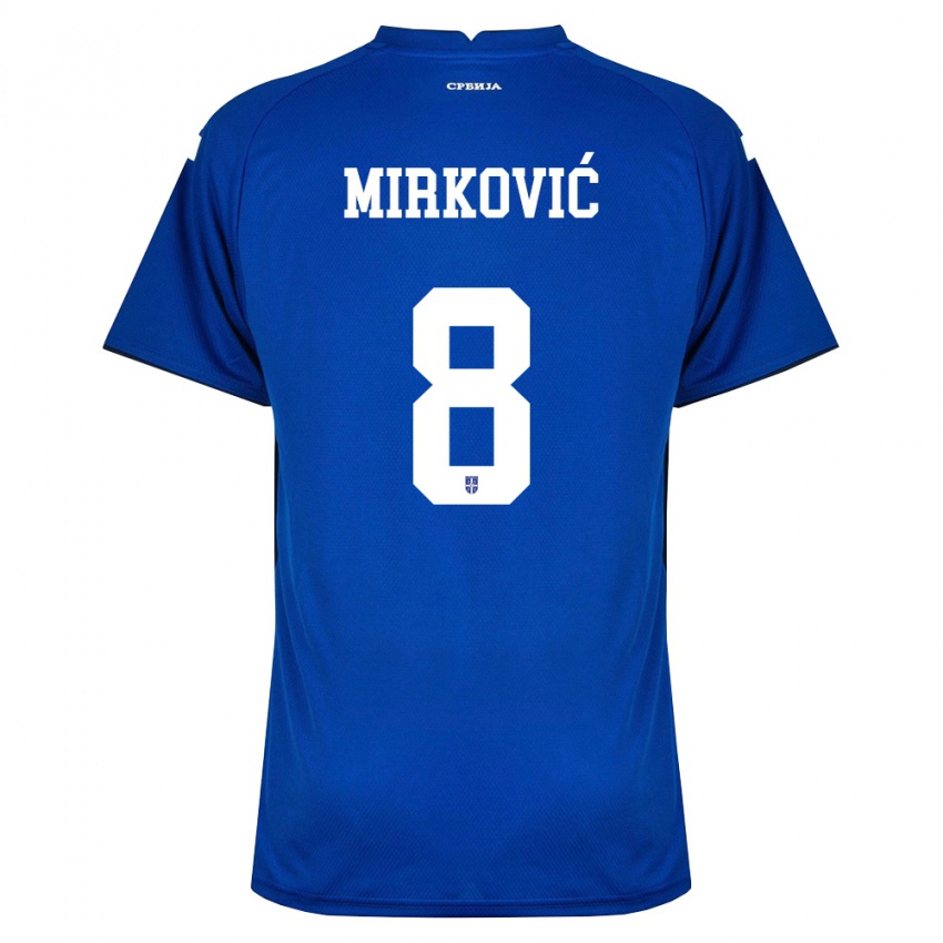 ילדים סרביה Nemanja Mirković #8 כהה אדום ג'רזי ביתית 26-28 חולצה קצרה