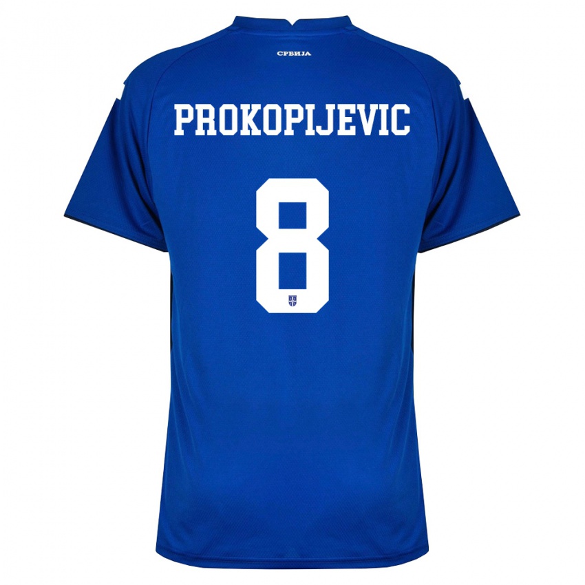 ילדים סרביה מאטג׳ה פרוקופייביץ׳ #8 כהה אדום ג'רזי ביתית 26-28 חולצה קצרה