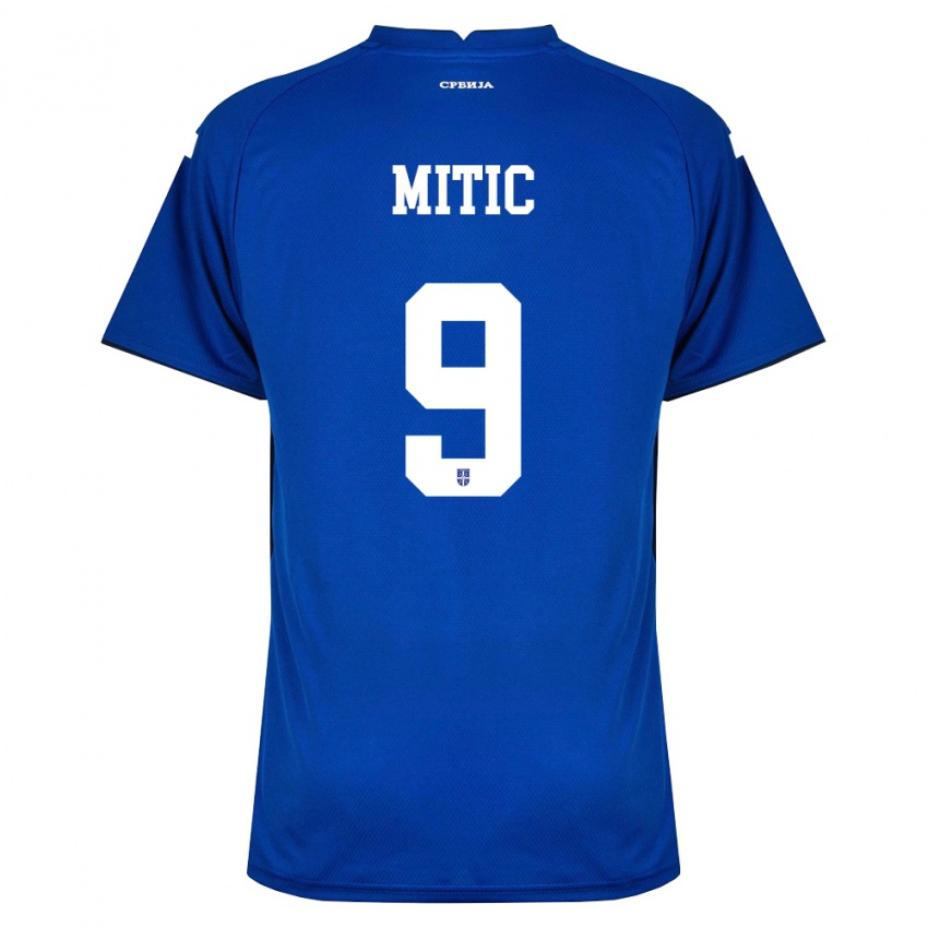 ילדים סרביה אלכסה מיטיץ׳ #9 כהה אדום ג'רזי ביתית 26-28 חולצה קצרה