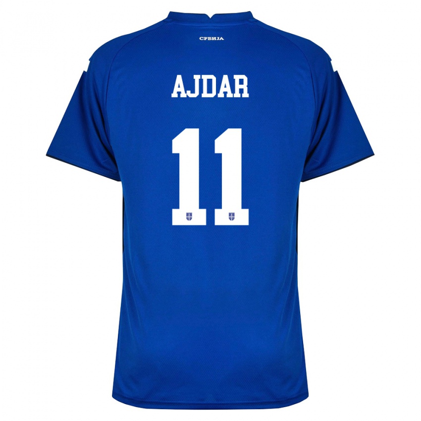 ילדים סרביה אוגנין אג'דר #11 כהה אדום ג'רזי ביתית 26-28 חולצה קצרה