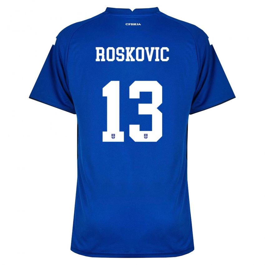 ילדים סרביה Gabriel Roskovic #13 כהה אדום ג'רזי ביתית 26-28 חולצה קצרה