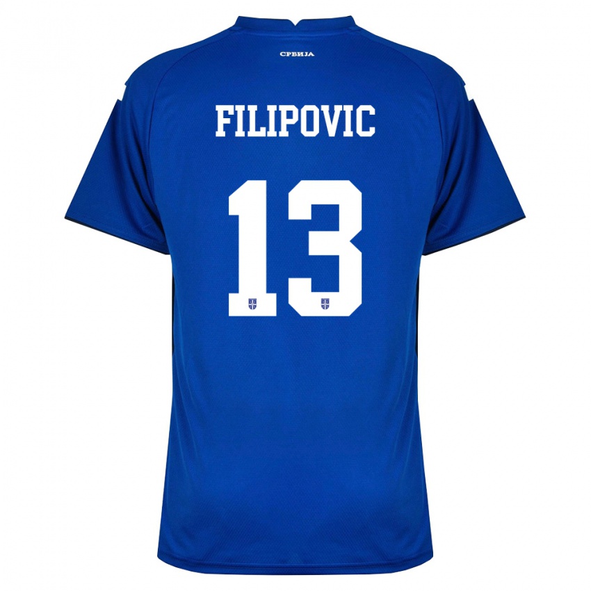 ילדים סרביה Uros Filipovic #13 כהה אדום ג'רזי ביתית 26-28 חולצה קצרה