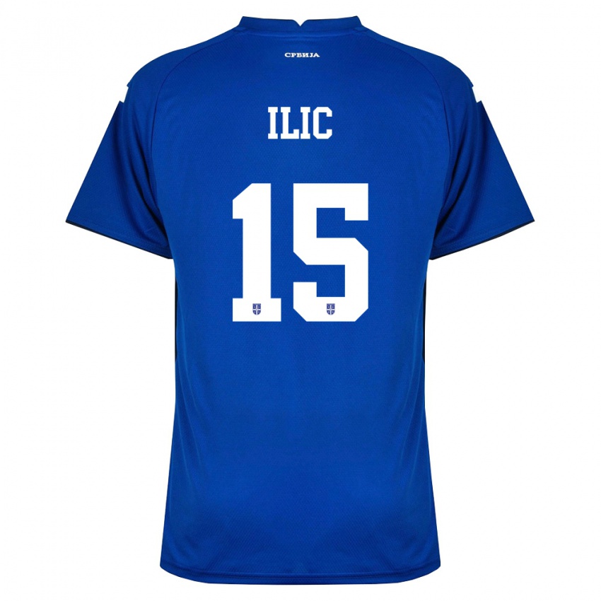 ילדים סרביה מיהיילו איליץ׳ #15 כהה אדום ג'רזי ביתית 26-28 חולצה קצרה