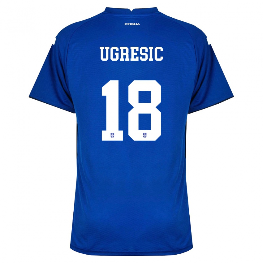 ילדים סרביה Ognjen Ugresic #18 כהה אדום ג'רזי ביתית 26-28 חולצה קצרה