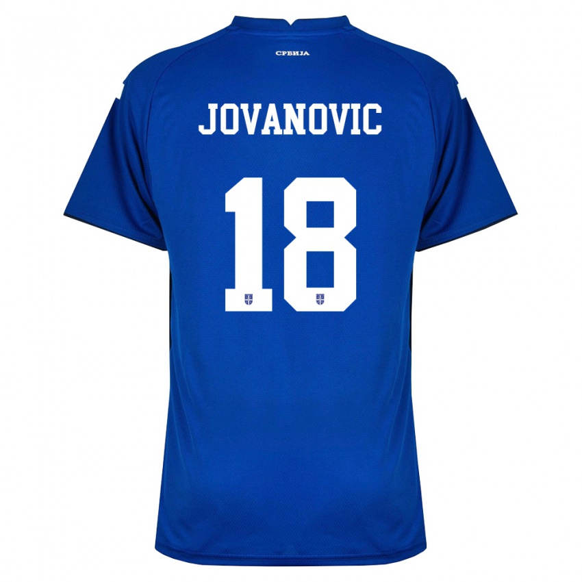 ילדים סרביה Dusan Jovanovic #18 כהה אדום ג'רזי ביתית 26-28 חולצה קצרה