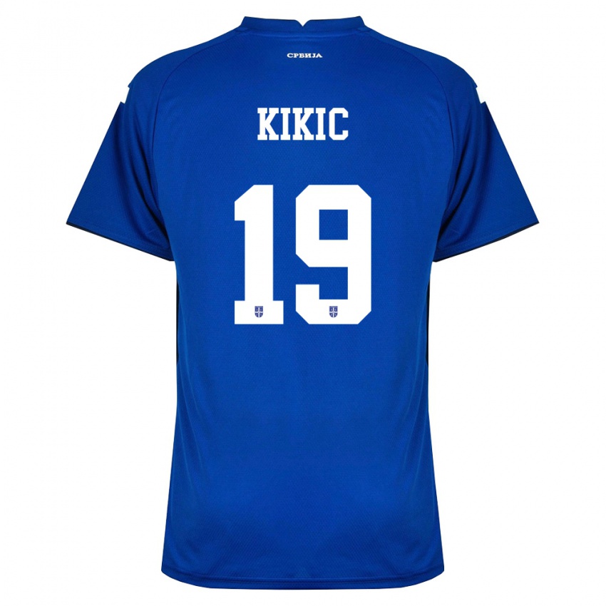 ילדים סרביה Uros Kikic #19 כהה אדום ג'רזי ביתית 26-28 חולצה קצרה