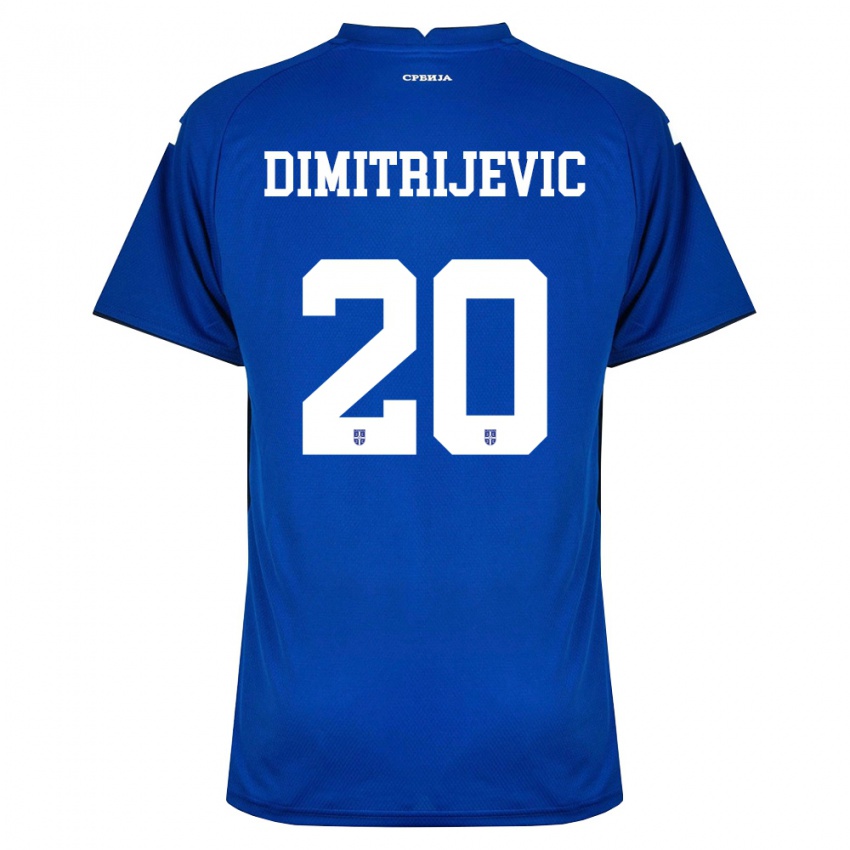 ילדים סרביה Vojin Dimitrijevic #20 כהה אדום ג'רזי ביתית 26-28 חולצה קצרה