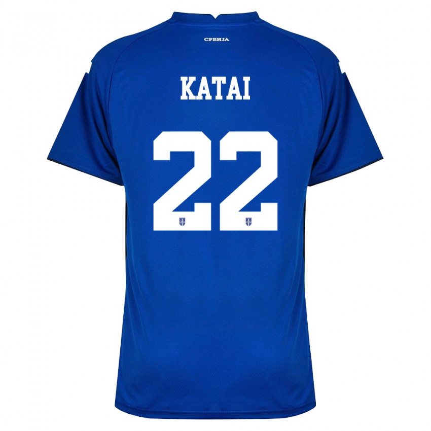 ילדים סרביה אלכסנדר קטאי #22 כהה אדום ג'רזי ביתית 26-28 חולצה קצרה