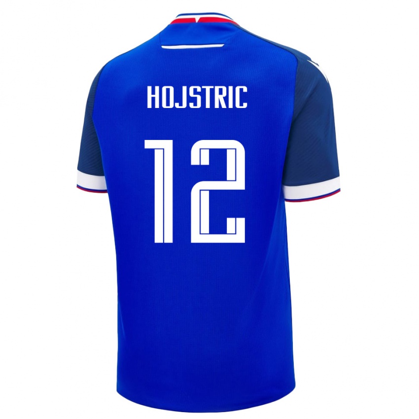 ילדים סלובקיה Tomas Hojstric #12 כחול לבן ג'רזי ביתית 26-28 חולצה קצרה