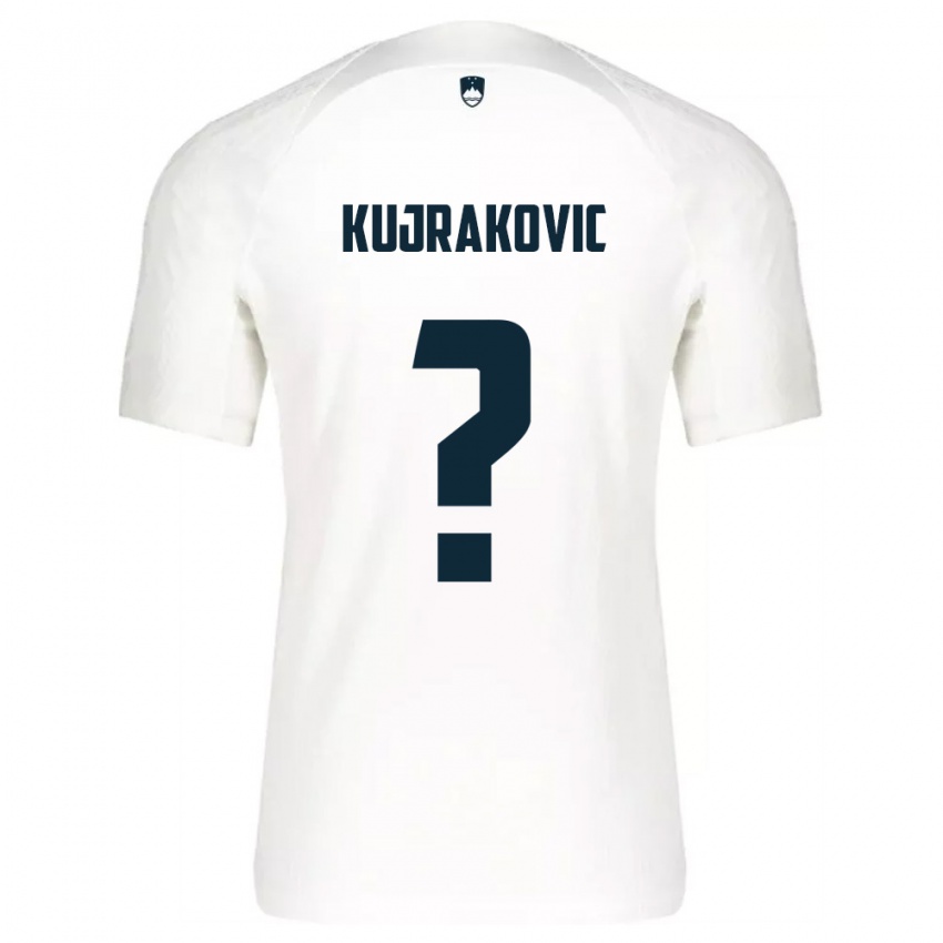 ילדים סלובניה Minel Kujrakovic #0 לבן כחול ג'רזי ביתית 26-28 חולצה קצרה
