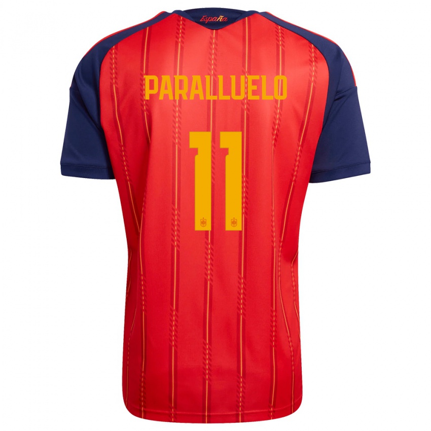 ילדים ספרד סלמה סלסטה פאראלואלו אינגונו #11 אדום כהה צהוב ג'רזי ביתית 26-28 חולצה קצרה