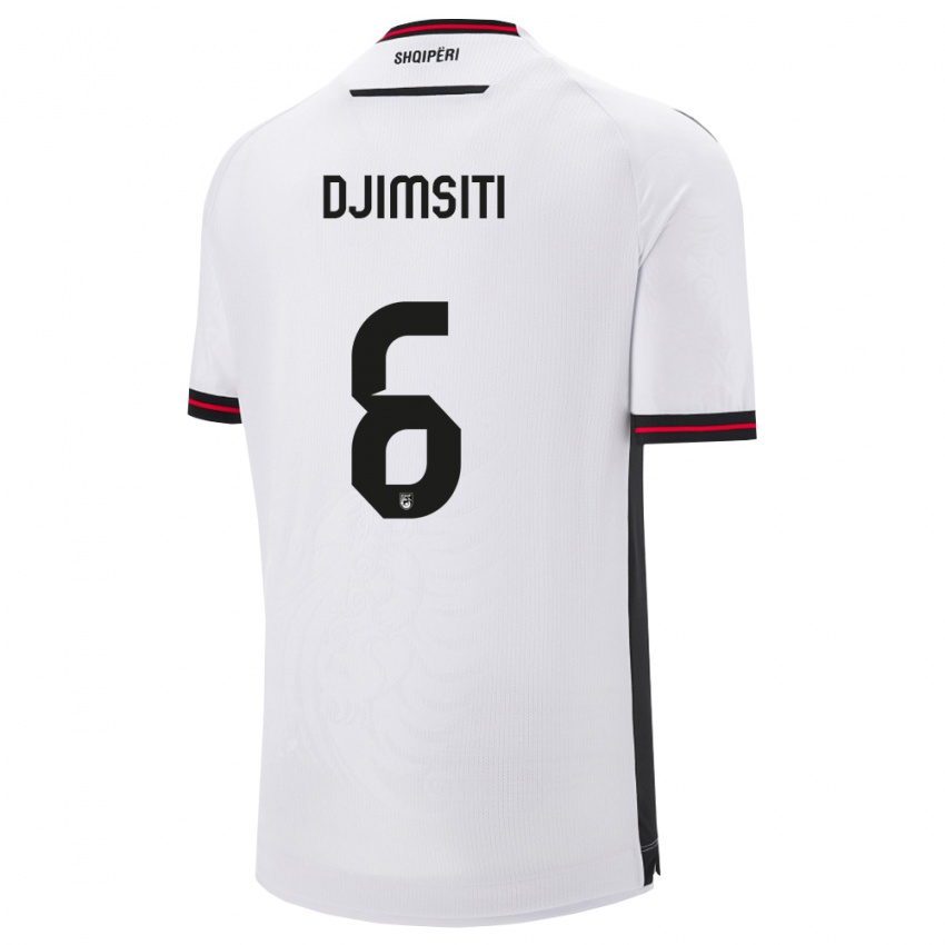 ילדים אלבניה בראט ג'ימסיטי #6 לבן שחור הרחק ג'רזי 26-28 חולצה קצרה