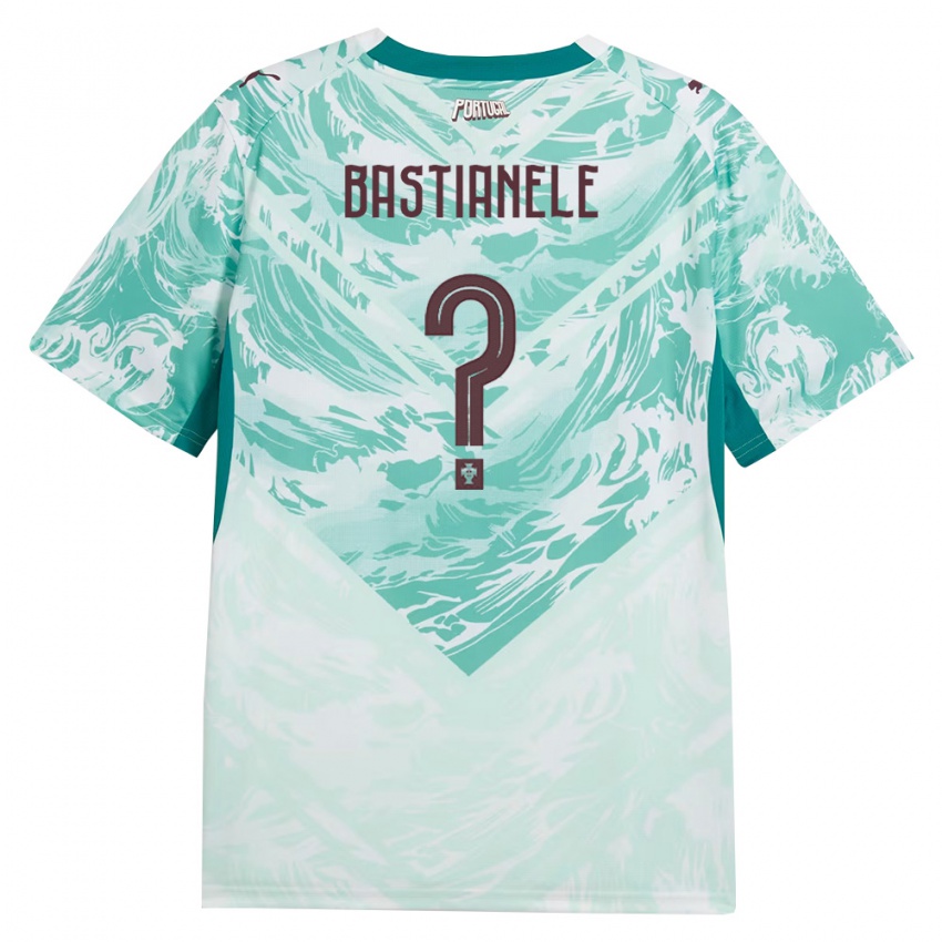 ילדים פורטוגל Victor Bastianele #0 כחול שמיים לבן ירוק הרחק ג'רזי 26-28 חולצה קצרה