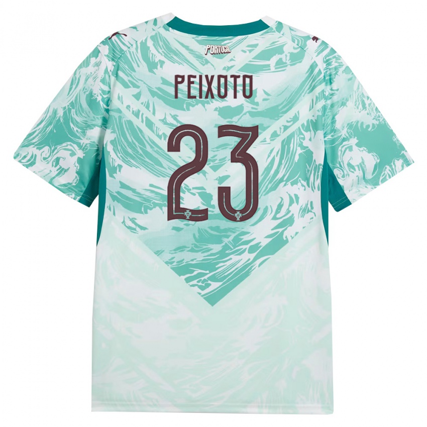 ילדים פורטוגל Guilherme Peixoto #23 כחול שמיים לבן ירוק הרחק ג'רזי 26-28 חולצה קצרה