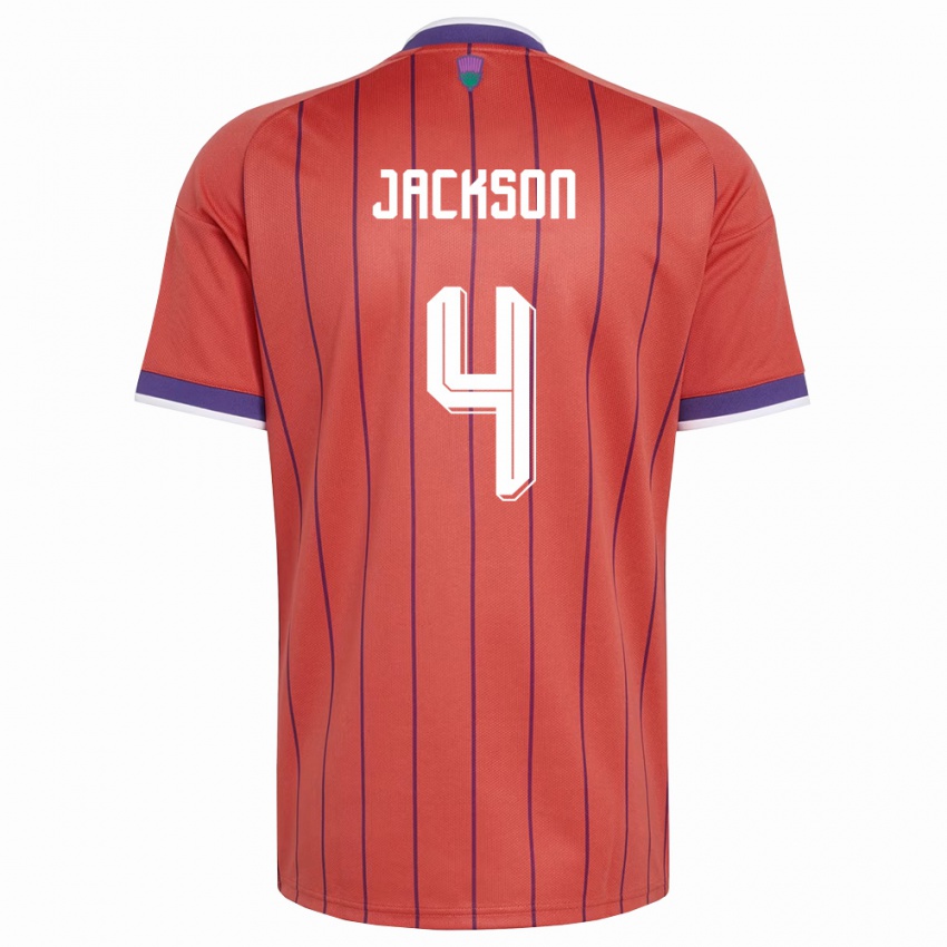 ילדים סקוטלנד Louis Jackson #4 כתום סגול הרחק ג'רזי 26-28 חולצה קצרה