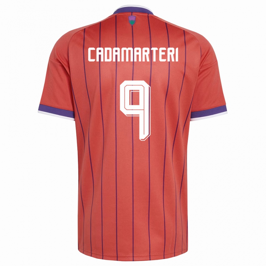 ילדים סקוטלנד Caelan Cadamarteri #9 כתום סגול הרחק ג'רזי 26-28 חולצה קצרה