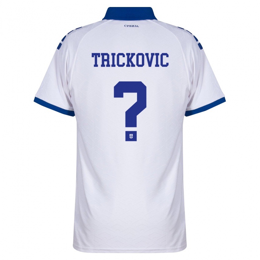 ילדים סרביה Ognjen Trickovic #0 כהה לבן אדום הרחק ג'רזי 26-28 חולצה קצרה