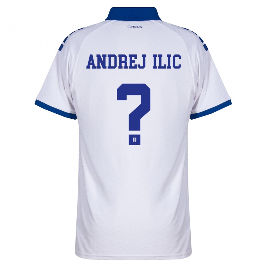 ילדים סרביה אנדריי איליץ' #0 כהה לבן אדום הרחק ג'רזי 26-28 חולצה קצרה