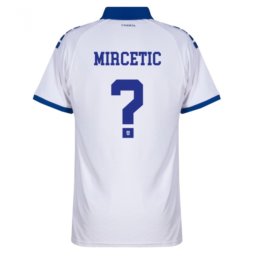 ילדים סרביה בוגדן מירצ'טיץ' #0 כהה לבן אדום הרחק ג'רזי 26-28 חולצה קצרה