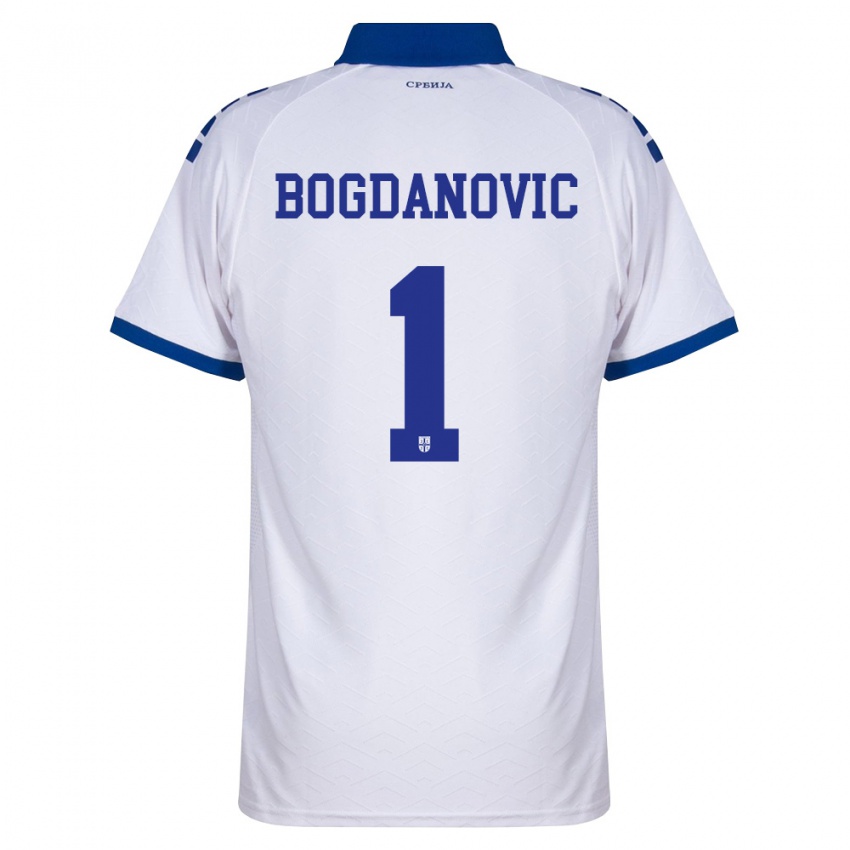 ילדים סרביה בוגדן בוגדנוביץ' #1 כהה לבן אדום הרחק ג'רזי 26-28 חולצה קצרה