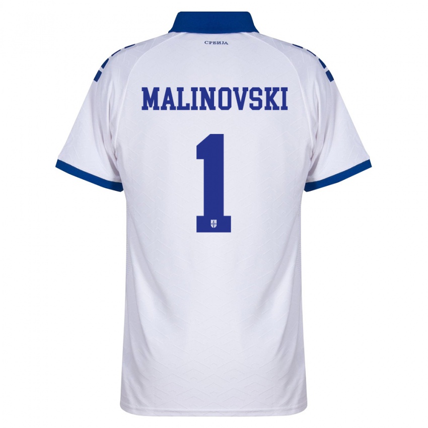 ילדים סרביה Strahinja Malinovski #1 כהה לבן אדום הרחק ג'רזי 26-28 חולצה קצרה