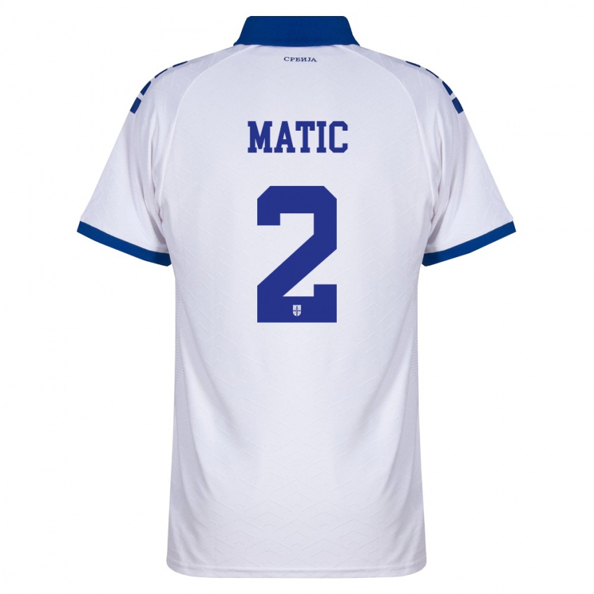 ילדים סרביה בוריס מאטיץ׳ #2 כהה לבן אדום הרחק ג'רזי 26-28 חולצה קצרה