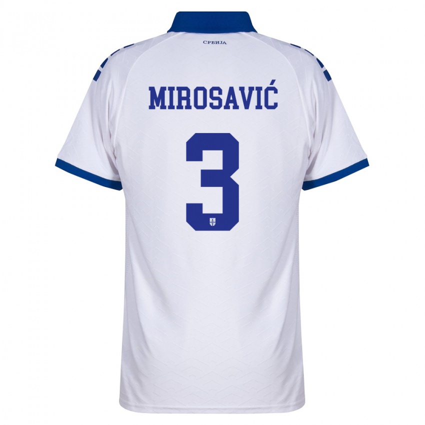 ילדים סרביה וליקו מירוסביץ' #3 כהה לבן אדום הרחק ג'רזי 26-28 חולצה קצרה