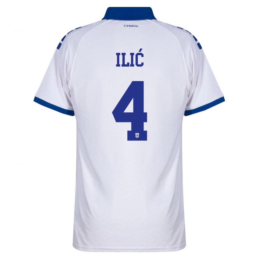 ילדים סרביה מריה איליץ' #4 כהה לבן אדום הרחק ג'רזי 26-28 חולצה קצרה