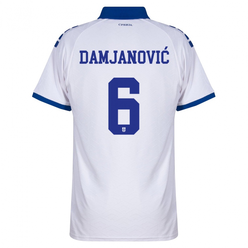 ילדים סרביה נבנה דמייאנוביץ׳ #6 כהה לבן אדום הרחק ג'רזי 26-28 חולצה קצרה