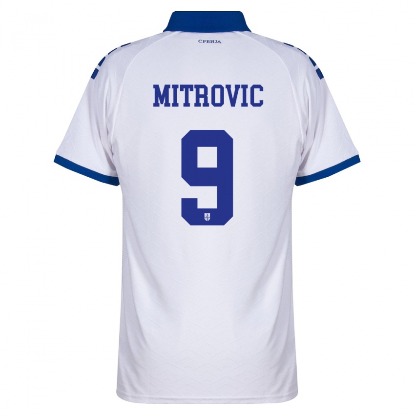 ילדים סרביה אלכסנדר מיטרוביץ' #9 כהה לבן אדום הרחק ג'רזי 26-28 חולצה קצרה