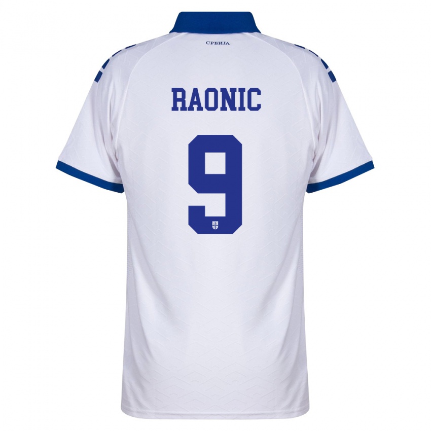 ילדים סרביה Sava Raonic #9 כהה לבן אדום הרחק ג'רזי 26-28 חולצה קצרה