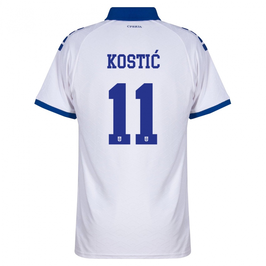 ילדים סרביה פיליפ קוסטיץ' #11 כהה לבן אדום הרחק ג'רזי 26-28 חולצה קצרה