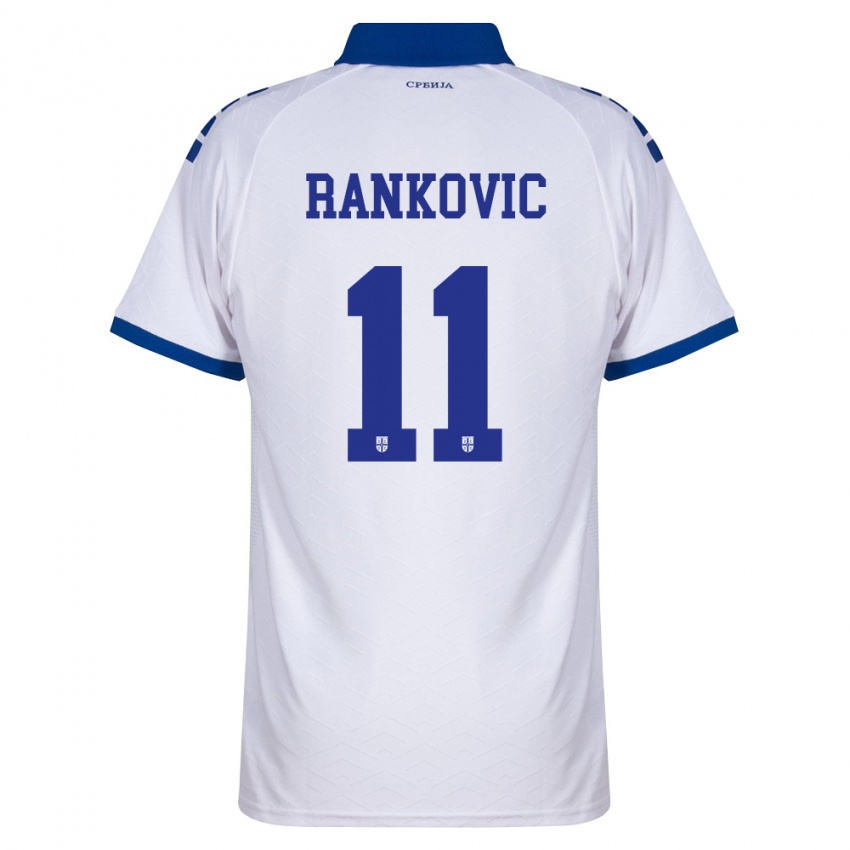 ילדים סרביה Djordje Rankovic #11 כהה לבן אדום הרחק ג'רזי 26-28 חולצה קצרה