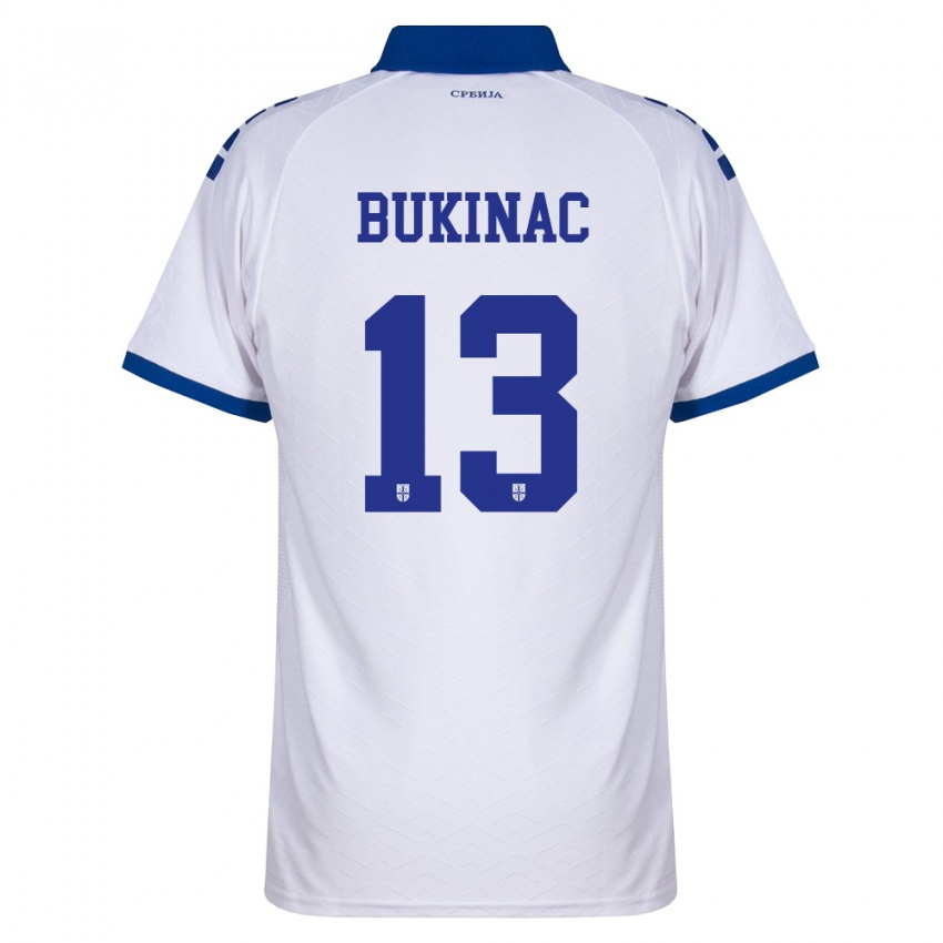 ילדים סרביה סטפן בוקינאץ' #13 כהה לבן אדום הרחק ג'רזי 26-28 חולצה קצרה