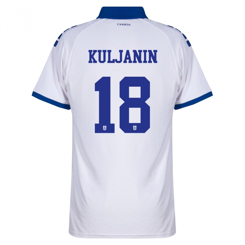 ילדים סרביה אלקסה קוליאנין #18 כהה לבן אדום הרחק ג'רזי 26-28 חולצה קצרה