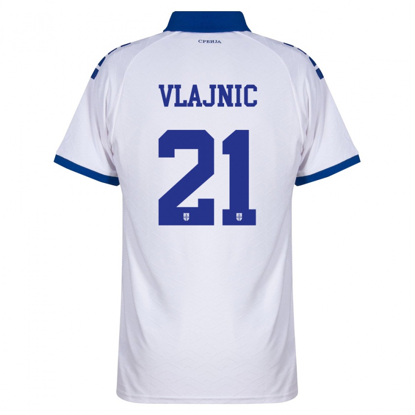 ילדים סרביה טיילה-ג'יי ולאיניק #21 כהה לבן אדום הרחק ג'רזי 26-28 חולצה קצרה