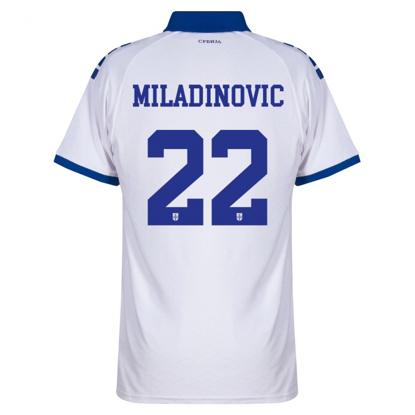 ילדים סרביה איגור מילדינוביץ' #22 כהה לבן אדום הרחק ג'רזי 26-28 חולצה קצרה