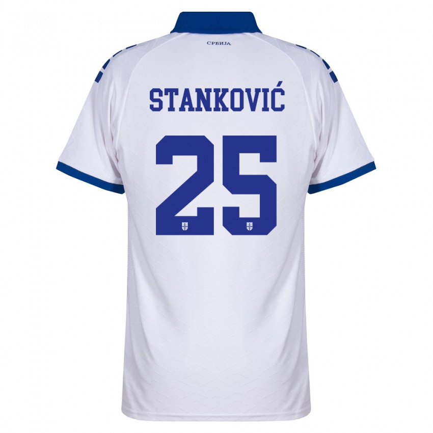ילדים סרביה אלכסנדר סטנקוביץ׳ #25 כהה לבן אדום הרחק ג'רזי 26-28 חולצה קצרה