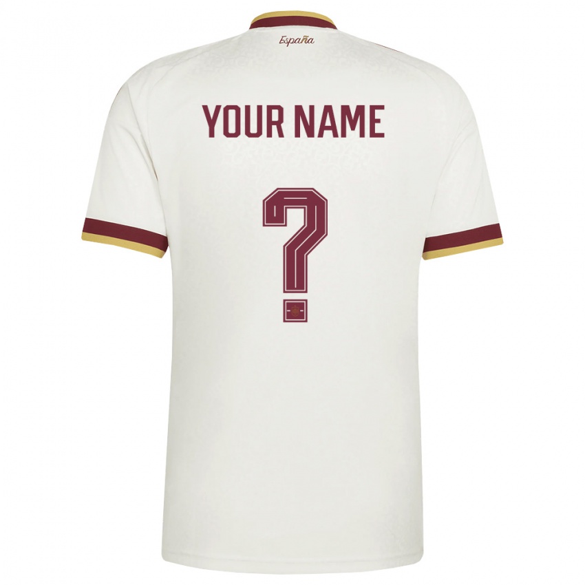 ילדים ספרד השם שלך #0 שמנת בורדו הרחק ג'רזי 26-28 חולצה קצרה