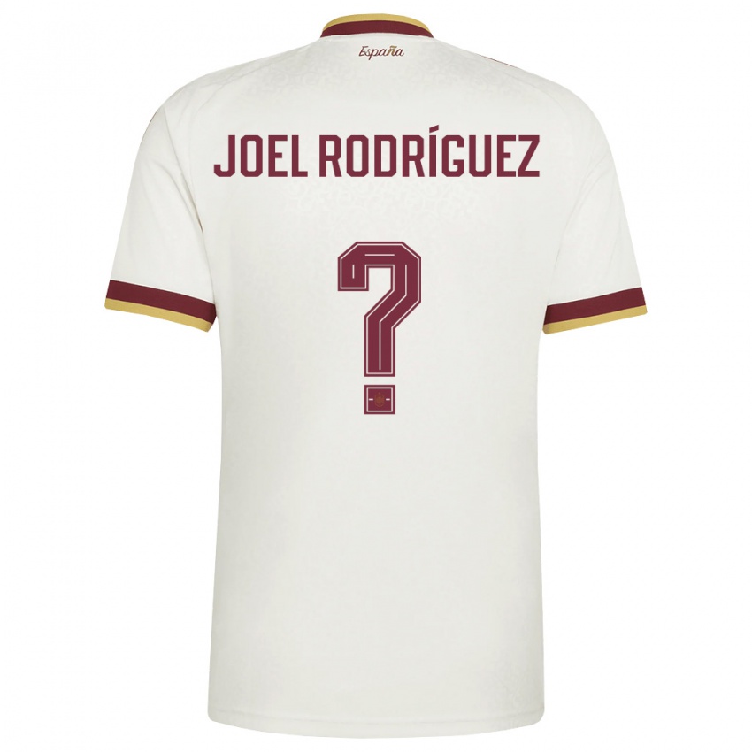 ילדים ספרד Joel Rodríguez #0 שמנת בורדו הרחק ג'רזי 26-28 חולצה קצרה