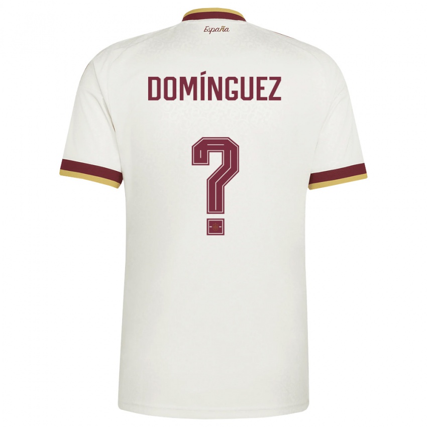 ילדים ספרד Jorge Domínguez #0 שמנת בורדו הרחק ג'רזי 26-28 חולצה קצרה