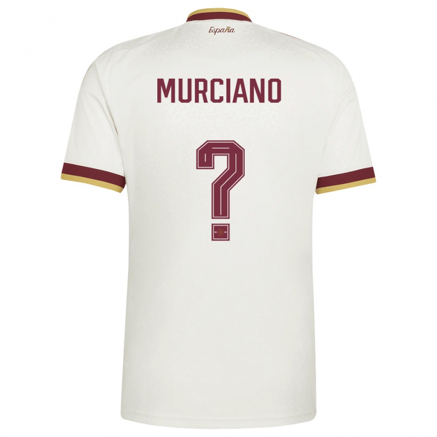 ילדים ספרד Antonio Murciano #0 שמנת בורדו הרחק ג'רזי 26-28 חולצה קצרה