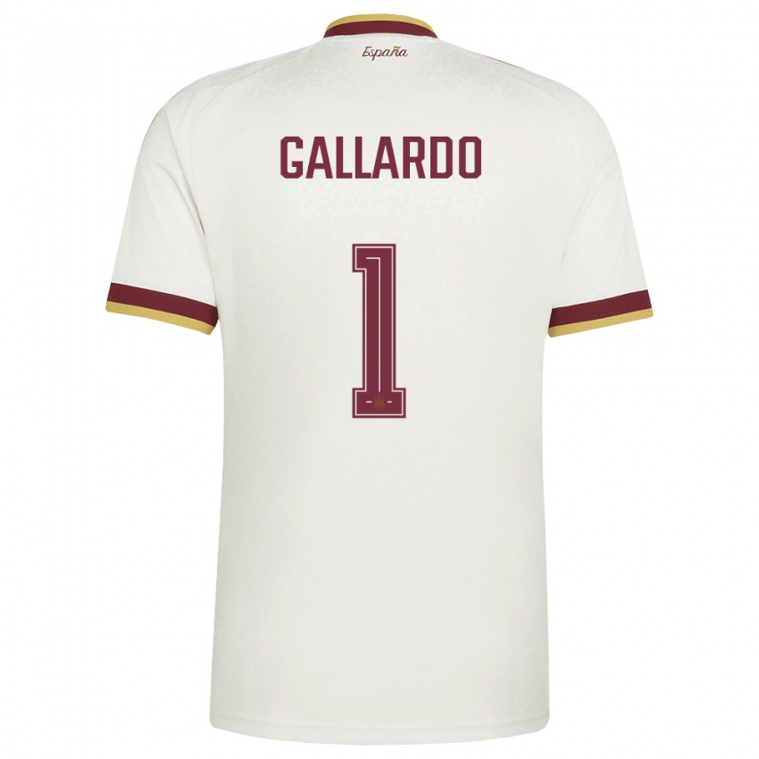 ילדים ספרד דולורס גלרדו #1 שמנת בורדו הרחק ג'רזי 26-28 חולצה קצרה