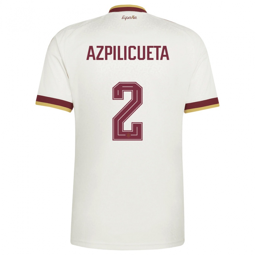 ילדים ספרד ססאר אספיליקווטה #2 שמנת בורדו הרחק ג'רזי 26-28 חולצה קצרה