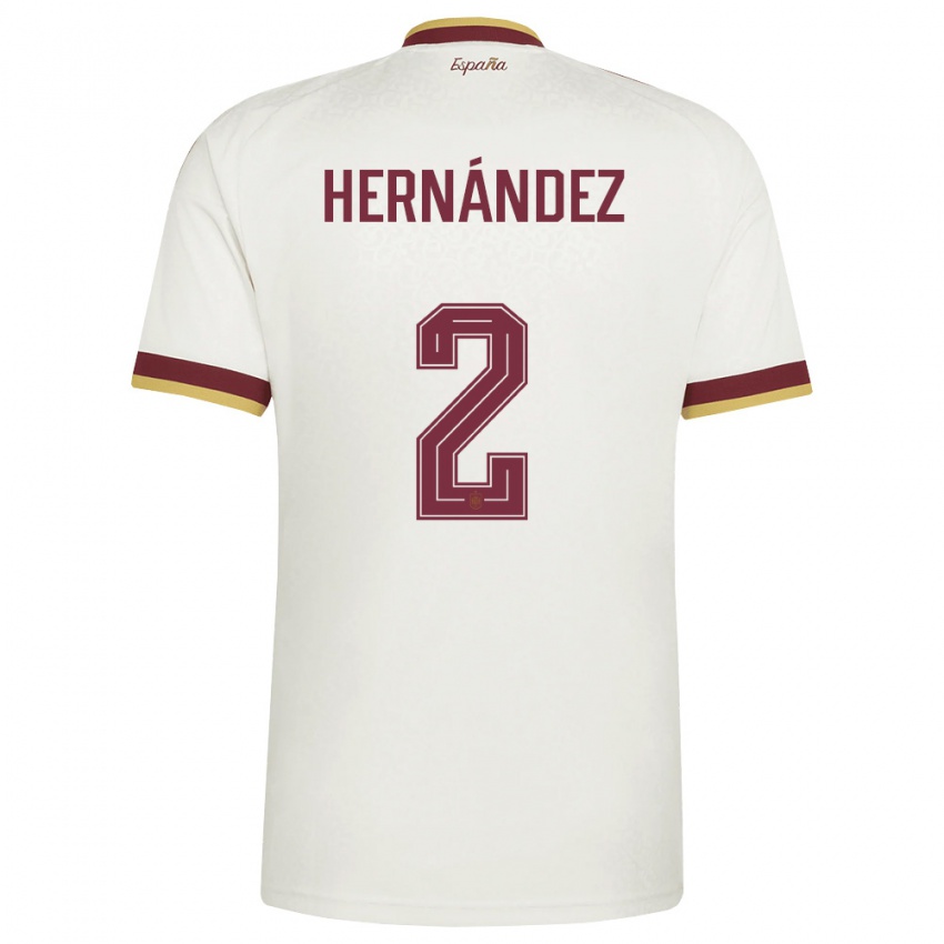 ילדים ספרד אויהאן הרננדז #2 שמנת בורדו הרחק ג'רזי 26-28 חולצה קצרה