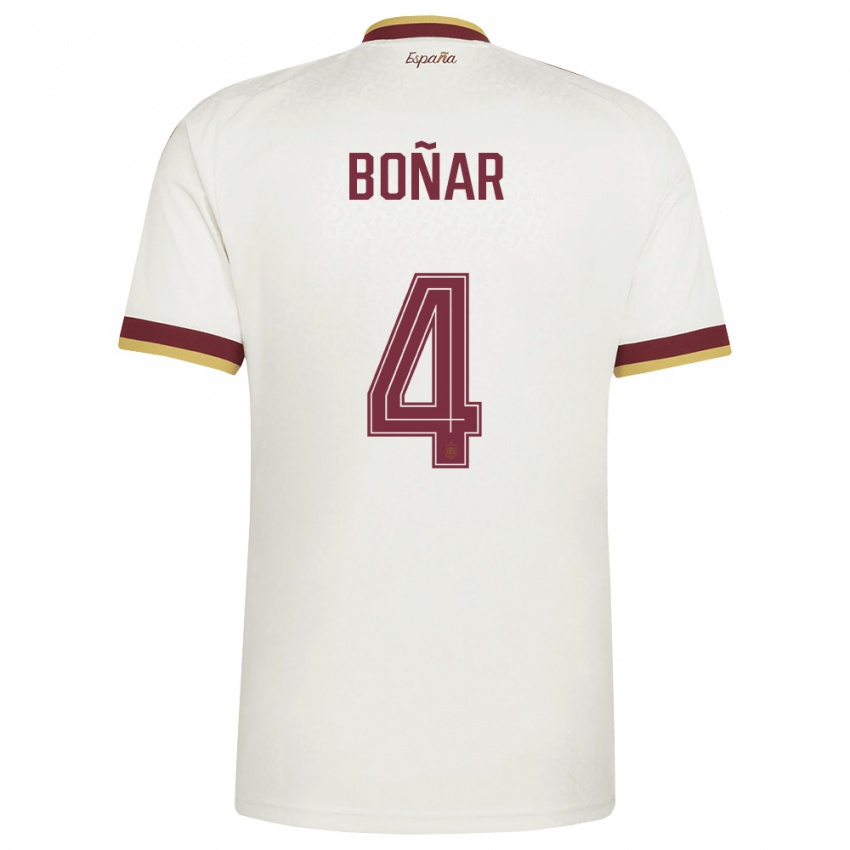 ילדים ספרד חביאר בונאר פרנקו #4 שמנת בורדו הרחק ג'רזי 26-28 חולצה קצרה