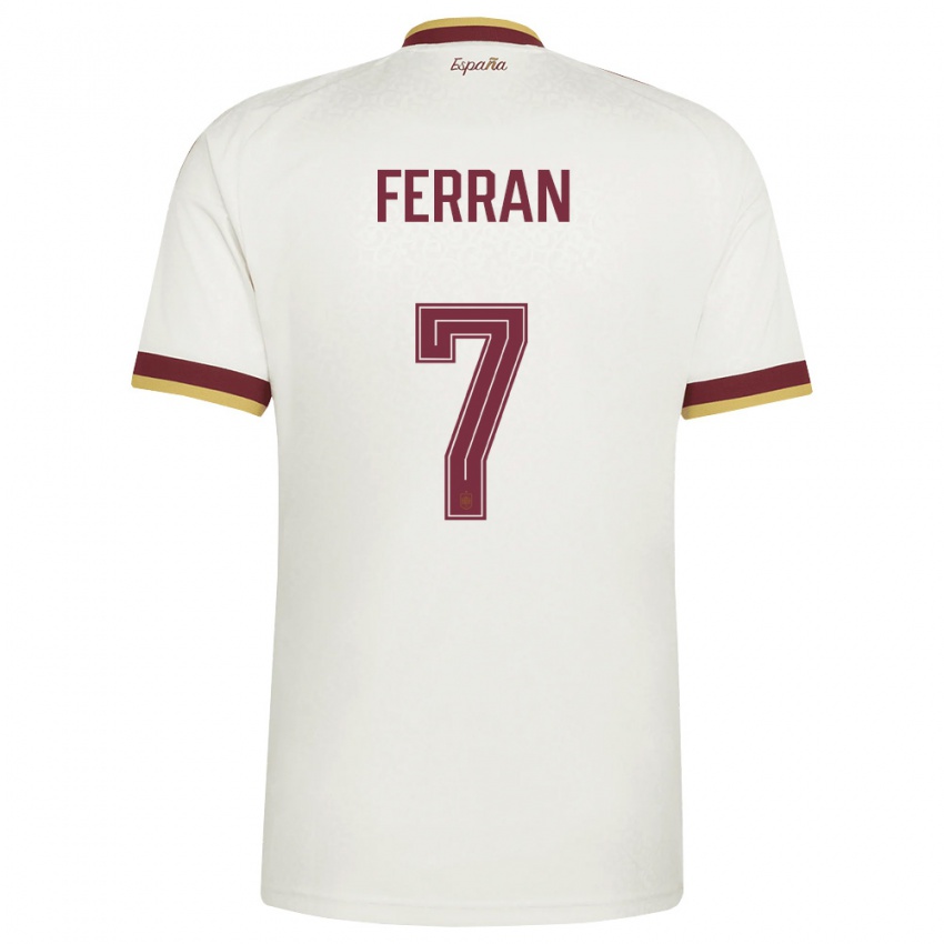 ילדים ספרד פראן טורס #7 שמנת בורדו הרחק ג'רזי 26-28 חולצה קצרה